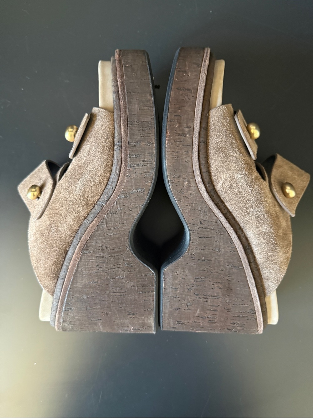 Rag & Bone Sommer Wedge Sandals Taupe Suede Platform EU 37 - Picture 11 of 13